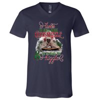 Twas The Nizzle Before Chrismizzle Hizzle Snoop Dogg V-Neck T-Shirt