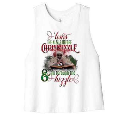 Twas The Nizzle Before Chrismizzle Hizzle Snoop Dogg Women's Racerback Cropped Tank