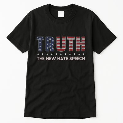 Truth The New Hate Speech Political Correctness Usa Flag Tall T-Shirt