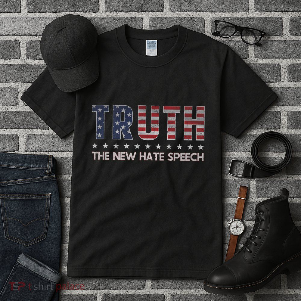 Truth The New Hate Speech Political Correctness Usa Flag Tall T-Shirt