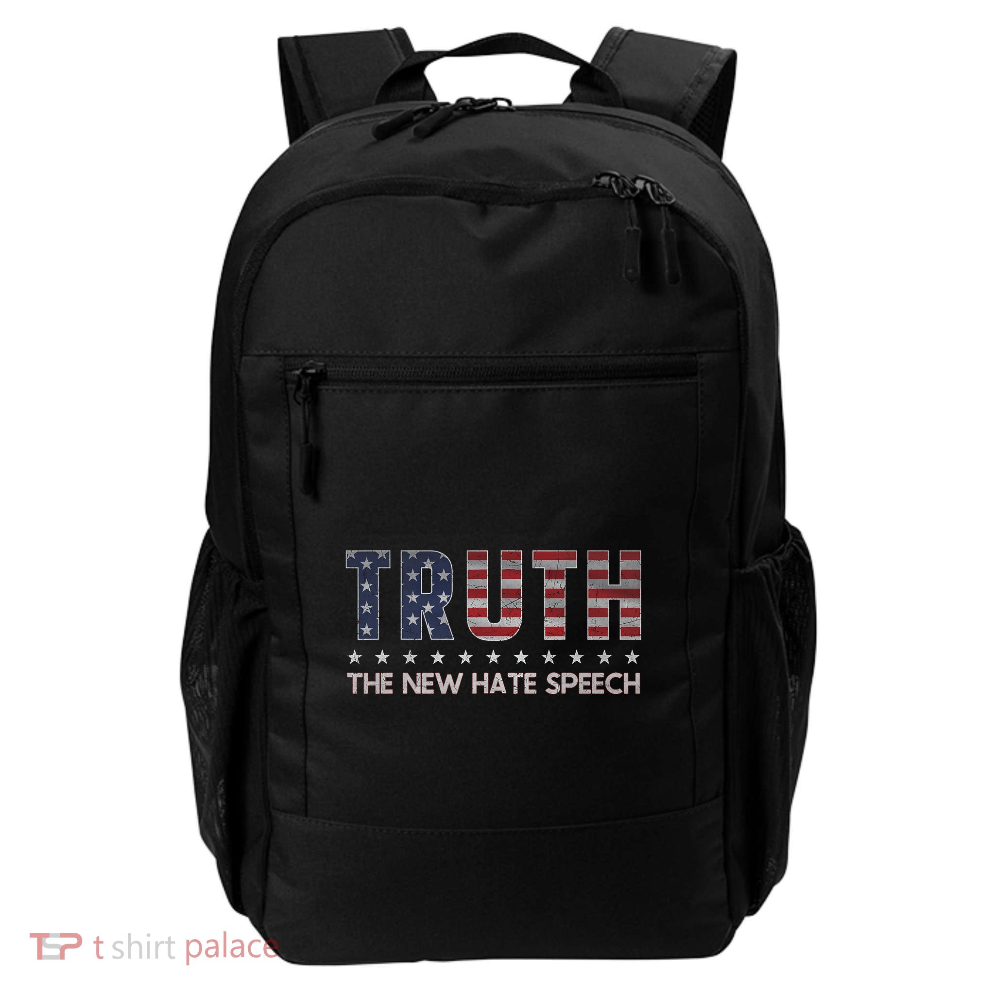 Truth The New Hate Speech Political Correctness Usa Flag Backpack