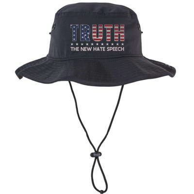 Truth The New Hate Speech Political Correctness Usa Flag Bucket Hat