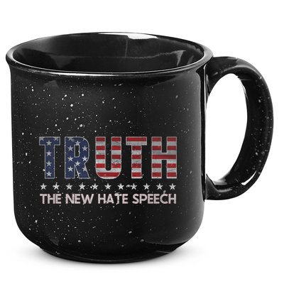 Truth The New Hate Speech Political Correctness Usa Flag 15oz Campfire Ceramic Mug