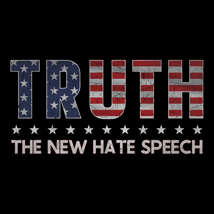 Truth The New Hate Speech Political Correctness Usa Flag Drawstring Bag