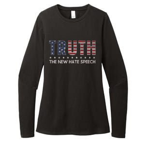 Truth The New Hate Speech Political Correctness Usa Flag Womens CVC Long Sleeve Shirt