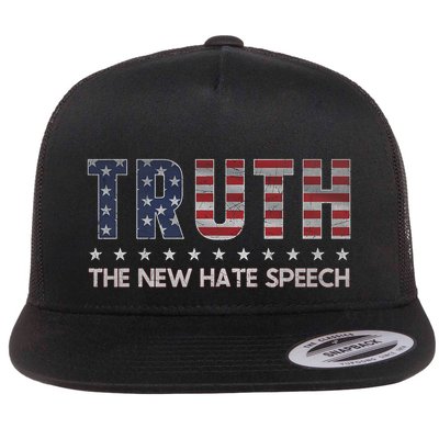 Truth The New Hate Speech Political Correctness Usa Flag Flatbill Hat
