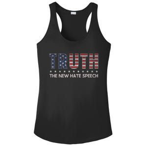 Truth The New Hate Speech Political Correctness Usa Flag Ladies PosiCharge Competitor Racerback Tank