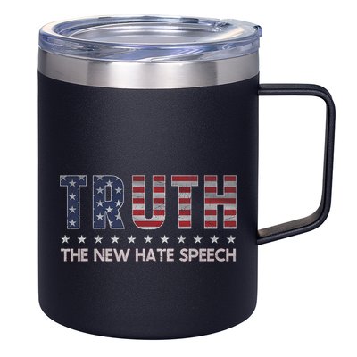 Truth The New Hate Speech Political Correctness Usa Flag 12oz Stainless Steel Coffee Mug