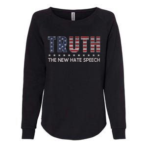 Truth The New Hate Speech Political Correctness Usa Flag Womens California Wash Sweatshirt