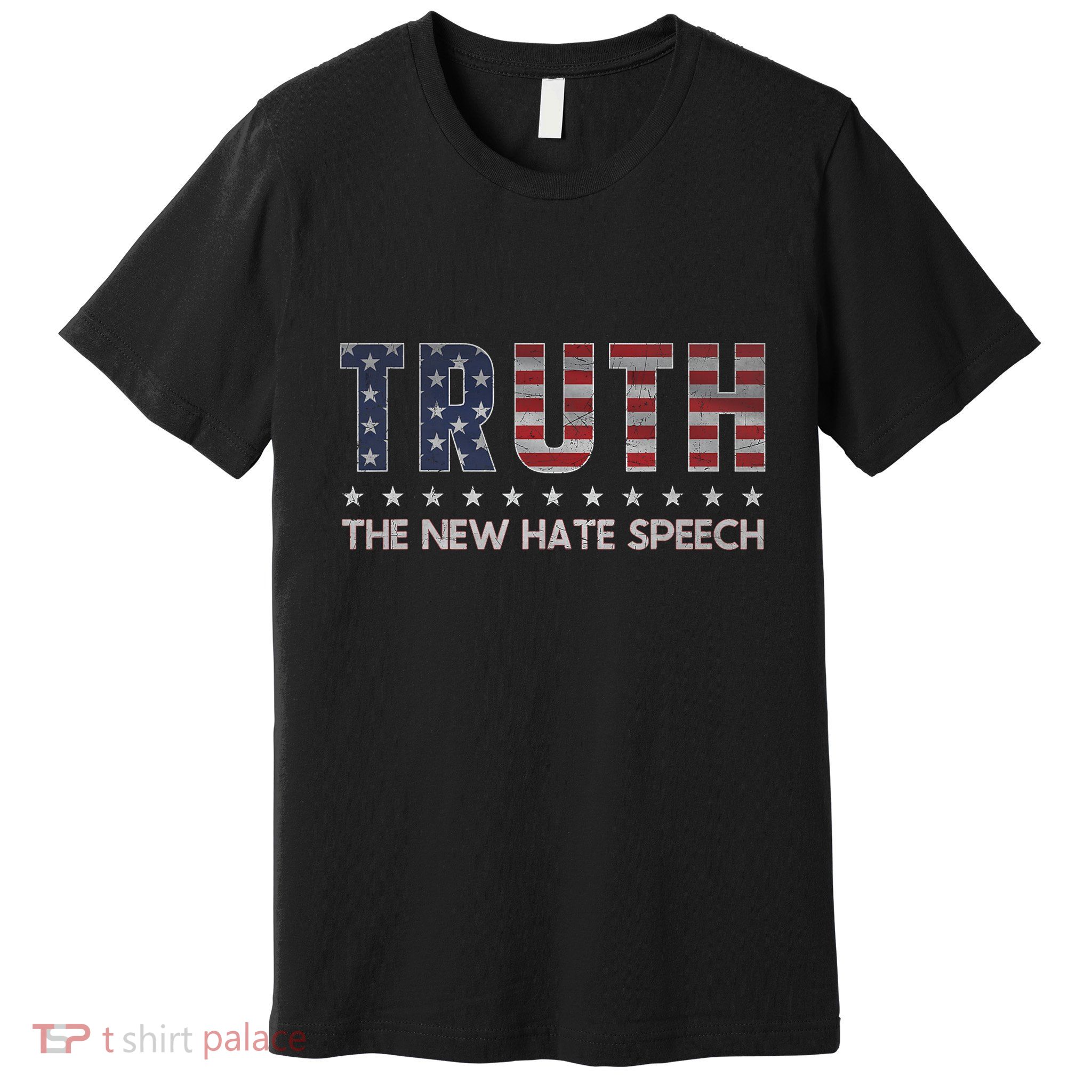 Truth The New Hate Speech Political Correctness Usa Flag Premium T-Shirt