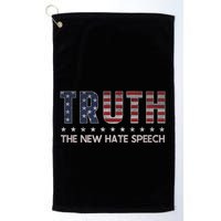 Truth The New Hate Speech Political Correctness Usa Flag Golf Towel