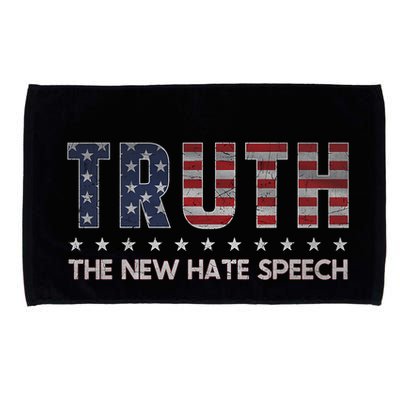 Truth The New Hate Speech Political Correctness Usa Flag Microfiber Hand Towel