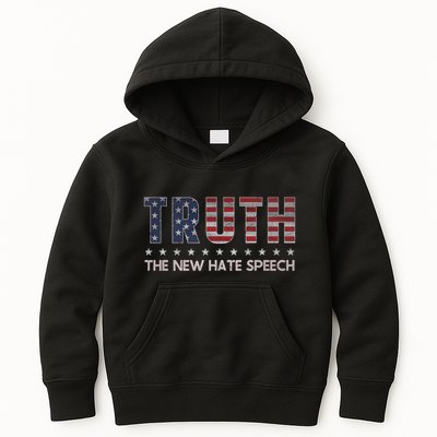 Truth The New Hate Speech Political Correctness Usa Flag Kids Hoodie