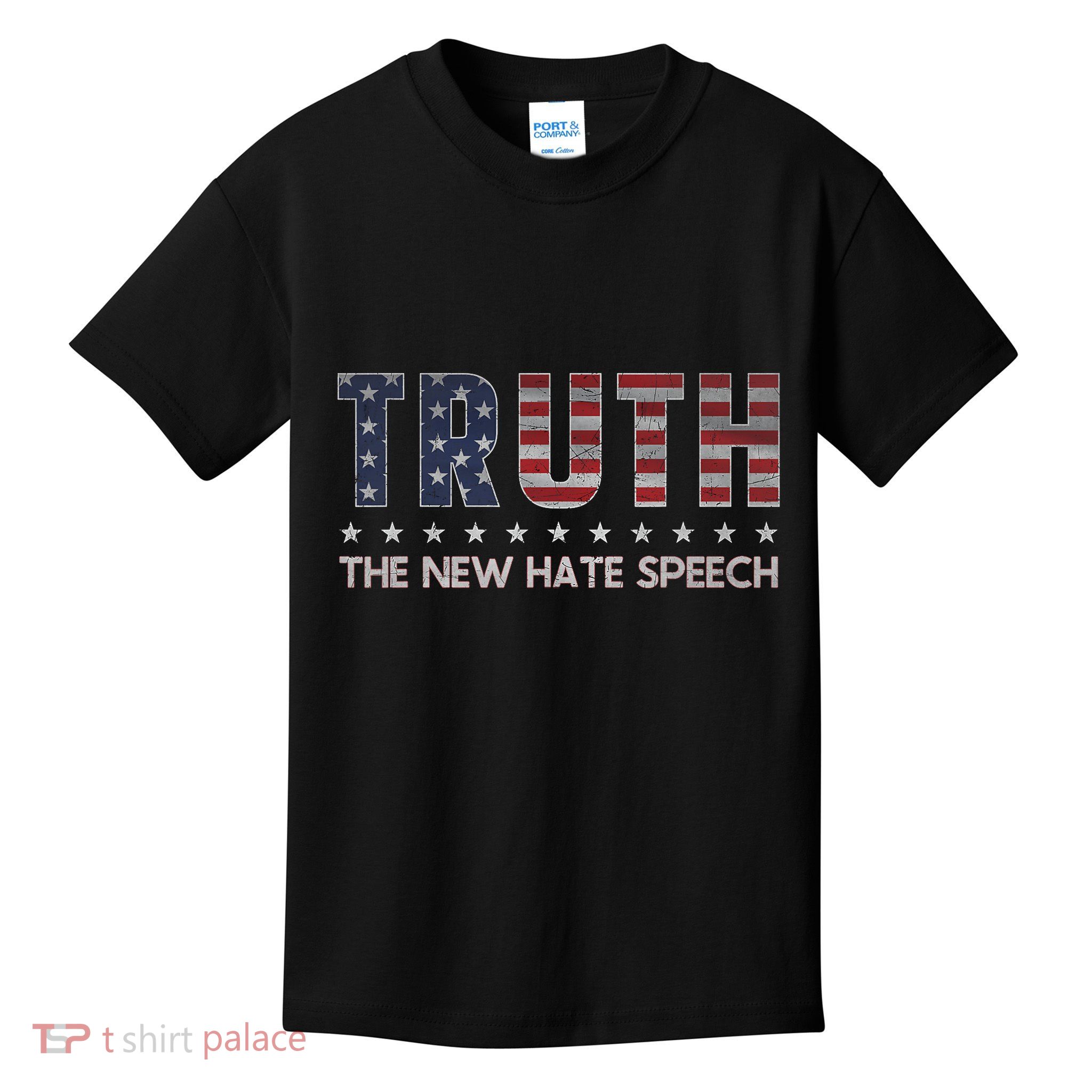 Truth The New Hate Speech Political Correctness Usa Flag Kids T-Shirt