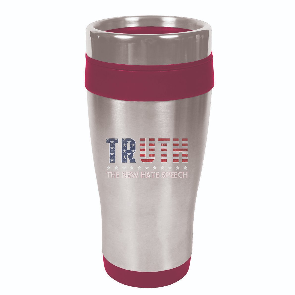 Truth The New Hate Speech Political Correctness Usa Flag 16oz Travel Tumbler
