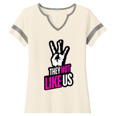 Trendy They Not Like Us For Catchy Music Ladies Halftime Notch Neck Tee