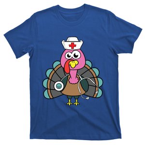 Thanksgiving Turkey Nurse Funny Rn Lpn Registered Nurse Gift Cool Gift T-Shirt