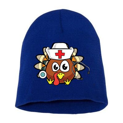 Thanksgiving Turkey Nurse Funny Rn Lpn Registered Nurse Gift Great Gift Short Acrylic Beanie