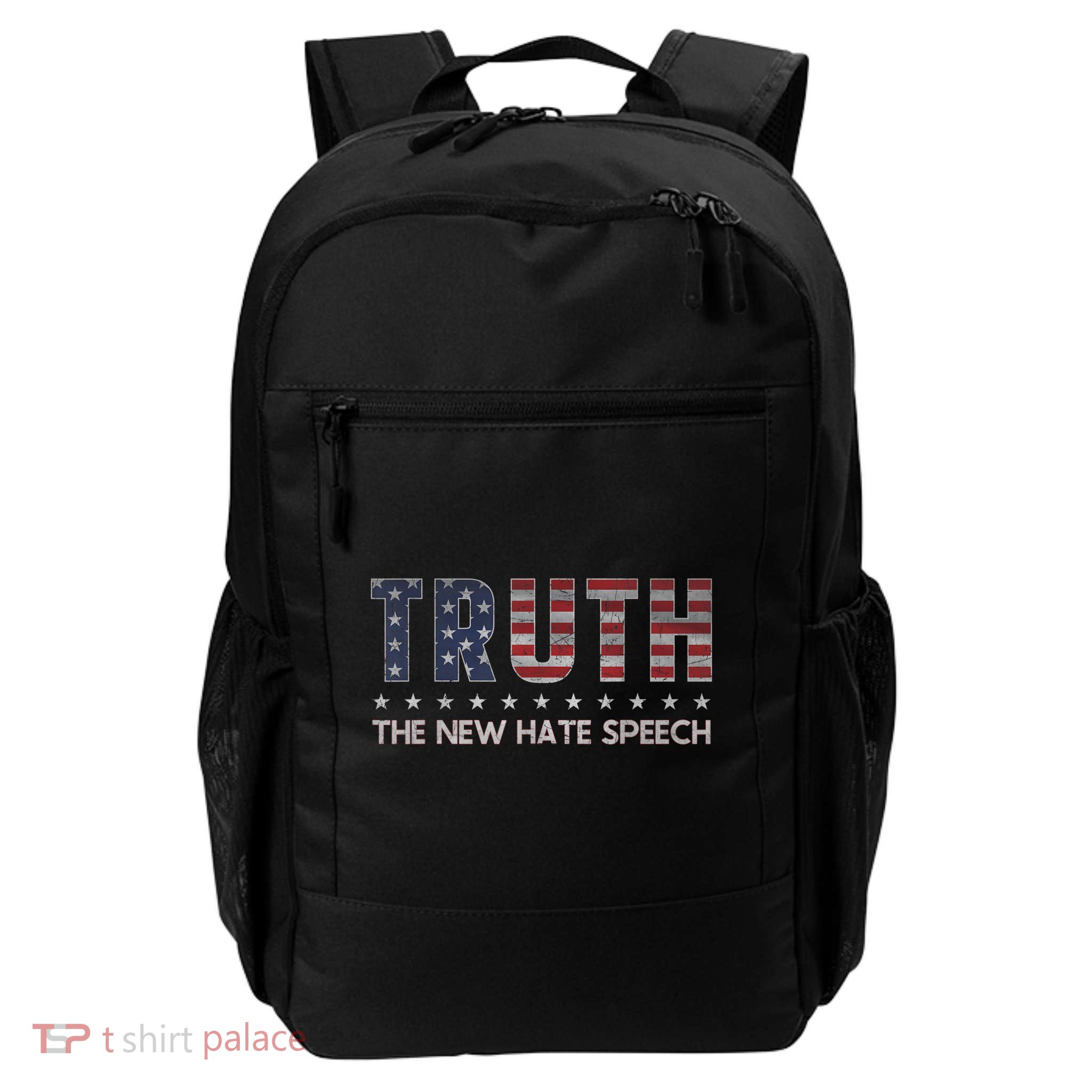 Truth The New Hate Speech Political Correctness USA Flag Daily Commute Backpack
