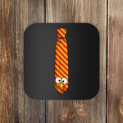 Thanksgiving Turkey Necktie Festive Accessory Coaster