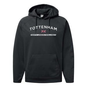 Tottenham Town Of North London England Uk Performance Fleece Hoodie