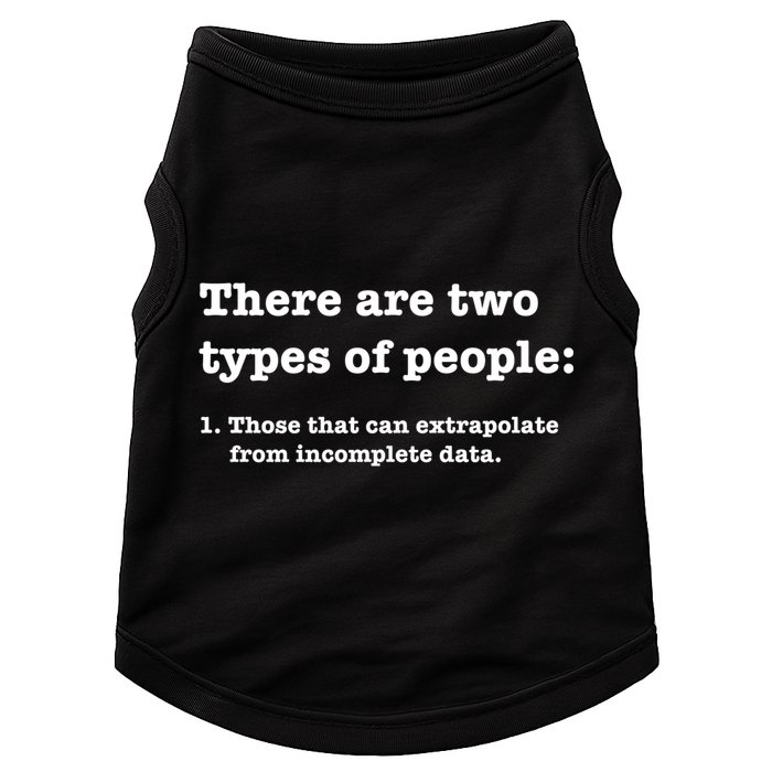 Two Types Of People Incomplete Data Extrapolate Gift Doggie Tank