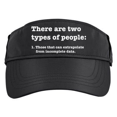 Two Types Of People Incomplete Data Extrapolate Gift Adult Drive Performance Visor
