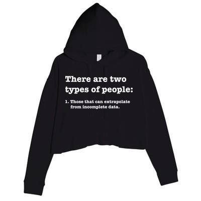 Two Types Of People Incomplete Data Extrapolate Gift Crop Fleece Hoodie