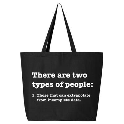 Two Types Of People Incomplete Data Extrapolate Gift 25L Jumbo Tote