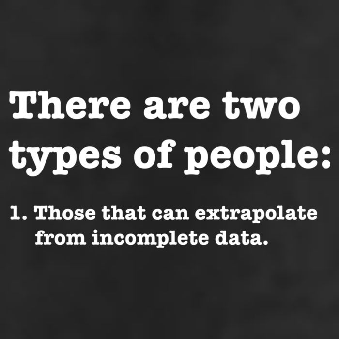 Two Types Of People Incomplete Data Extrapolate Gift Golf Towel
