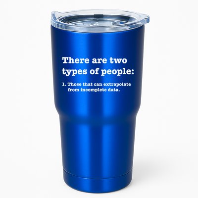 Two Types Of People Incomplete Data Extrapolate Gift Tumbler