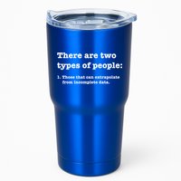 Two Types Of People Incomplete Data Extrapolate Gift Tumbler
