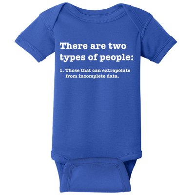 Two Types Of People Incomplete Data Extrapolate Gift Baby Bodysuit