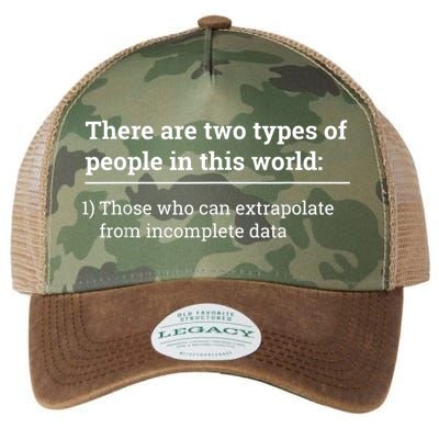 Two Types Of People Can Extrapolate Incomplete Data Gift Legacy Tie Dye Trucker Hat