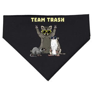 Team Trash Opossum Raccoon Rat Funny Animals Garbage Gang USA-Made Doggie Bandana