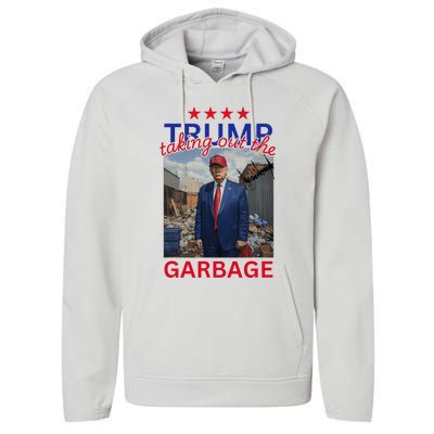 Trump Taking Out The Garbage 2024 Performance Fleece Hoodie