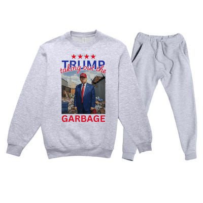 Trump Taking Out The Garbage 2024 Premium Crewneck Sweatsuit Set