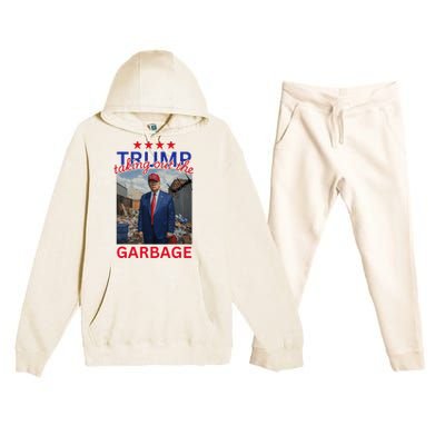 Trump Taking Out The Garbage 2024 Premium Hooded Sweatsuit Set