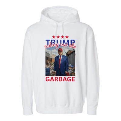 Trump Taking Out The Garbage 2024 Garment-Dyed Fleece Hoodie