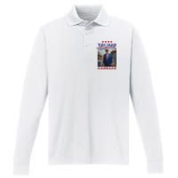 Trump Taking Out The Garbage 2024 Performance Long Sleeve Polo