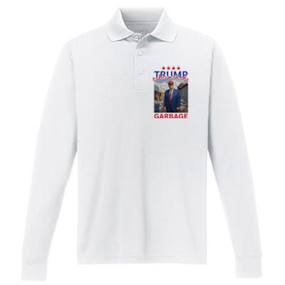 Trump Taking Out The Garbage 2024 Performance Long Sleeve Polo