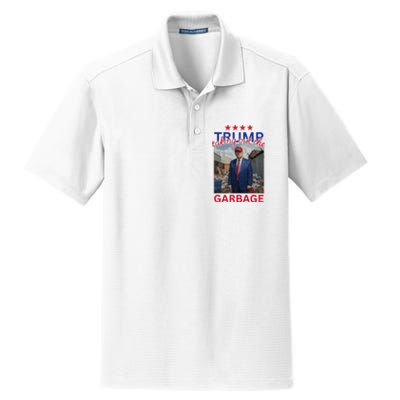 Trump Taking Out The Garbage 2024 Dry Zone Grid Polo