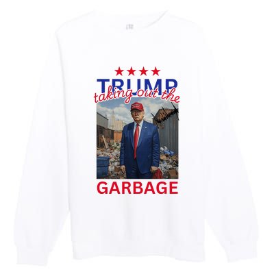 Trump Taking Out The Garbage 2024 Premium Crewneck Sweatshirt