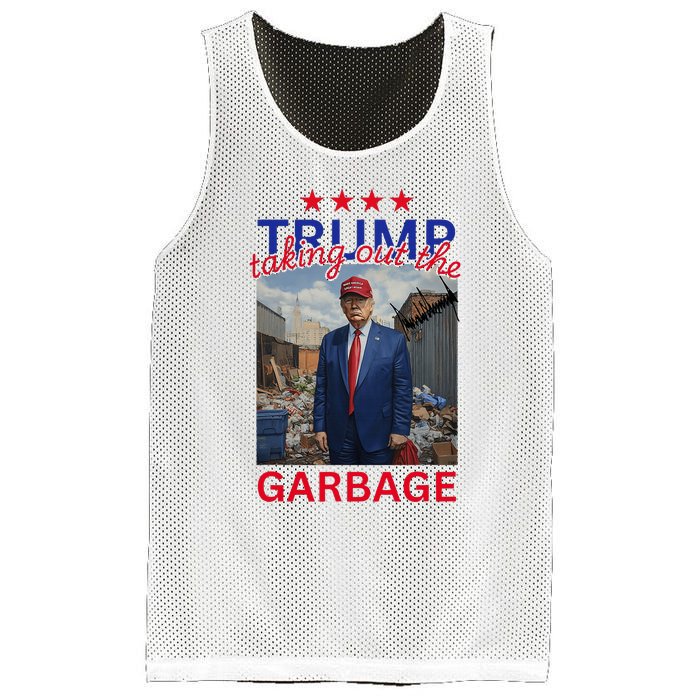 Trump Taking Out The Garbage 2024 Mesh Reversible Basketball Jersey Tank