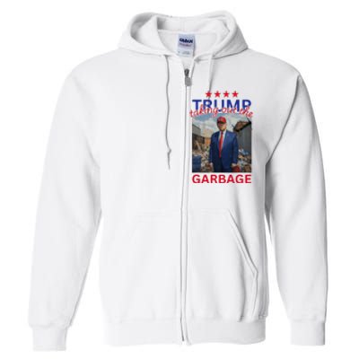 Trump Taking Out The Garbage 2024 Full Zip Hoodie