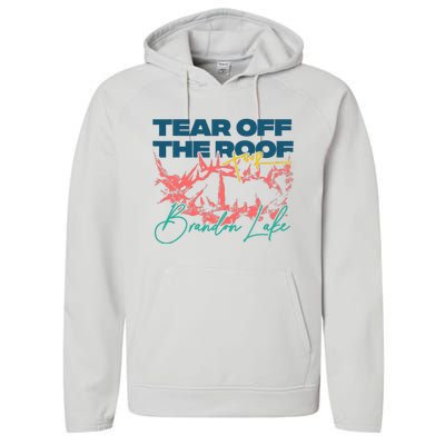 Totr Tear Off The Roof Merch B.R.A.N.D.O.N L.A.K.E Performance Fleece Hoodie