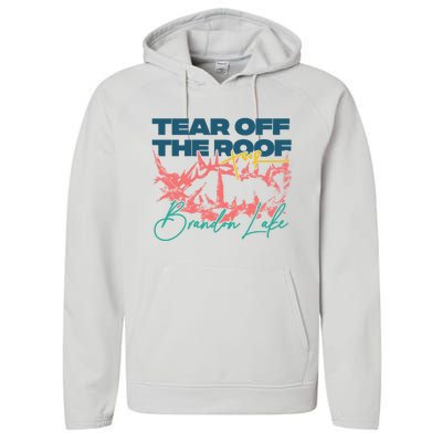 Totr Tear Off The Roof Merch T.O.U.R V2 B.R.A.N.D.O.N L.A.K.E Performance Fleece Hoodie