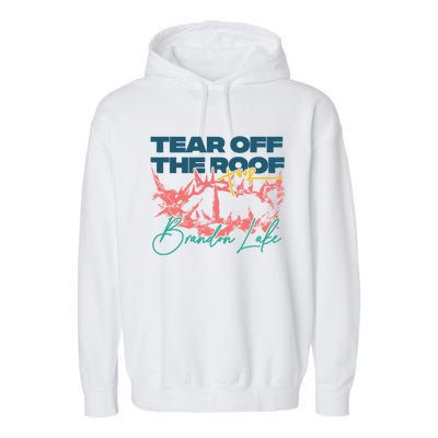 Totr Tear Off The Roof Merch T.O.U.R V2 B.R.A.N.D.O.N L.A.K.E Garment-Dyed Fleece Hoodie