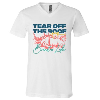 Totr Tear Off The Roof Merch T.O.U.R V2 B.R.A.N.D.O.N L.A.K.E V-Neck T-Shirt