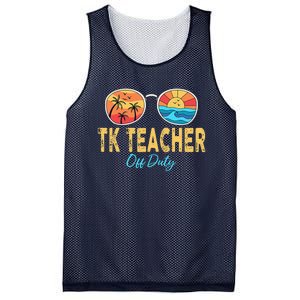 TK Teacher Off Duty Sunglasses Last Day Of School Summer Mesh Reversible Basketball Jersey Tank